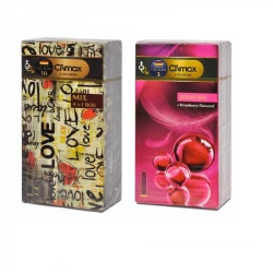 کاندوم کلایمکس مدل Mix  بسته 12 عددی به همراه کاندوم کلایمکس مدل Sensitive  بسته 12 عددی 