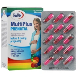 خرید کپسول مولتی پلاس پریناتال یوروویتال بسته 60 عددی