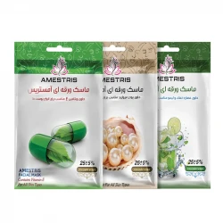 ماسک صورت آمستریس مدل میوه ای سری آبرسان و روشن کننده وزن 25 گرم بسته 3 عددی