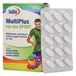 خرید قرص مولتی پلاس فور من اسپرت یوروویتال بسته 60 عددی