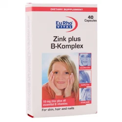 خرید کپسول زینک پلاس ب کمپلکس یوروویتال 40 عدد