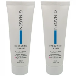 کرم آبرسان دست و صورت و گردن ژیناژن مدل HC مناسب برای پوست‌های معمولی تا خشک حجم 50 میلی‌لیتر مجموعه دو عددی