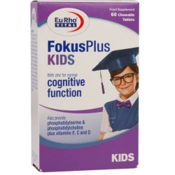 خرید قرص جویدنی فوکوس پلاس کیدز یوروویتال بسته 60 عددی