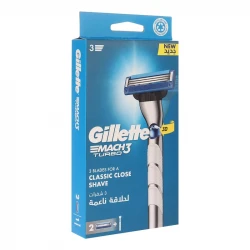 خودتراش ژیلت مدل Mach 3 Turbo به همراه یدک بسته 2 عددی