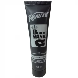 ماسک صورت رینوزیت مدل Black mask carbon active حجم 100 میلی لیتر