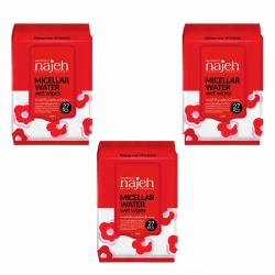 دستمال مرطوب ناژه مدل Micellar Water سه بسته 27 عددی