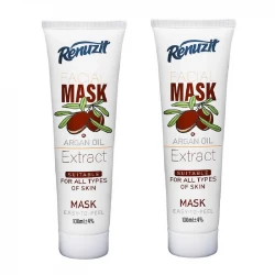 ماسک صورت رینوزیت مدل Argan Oil حجم 100 میلی لیتر مجموعه 2 عددی