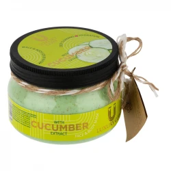 ماسک اسکراب صورت و بدن لاکچری کوین مدل خیار مناسب برای انواع پوست حجم 300 میلی‌لیتر