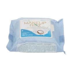 دستمال مرطوب میکاپ رز مدل شیر نارگیل بسته 25 عددی