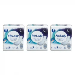 نوار بهداشتی مای لیدی مدل Superpad silky سایز خیلی خیلی بزرگ (XXL) سه بسته 7 عددی