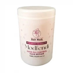 ماسک تقویت کننده مو مد فندی مدل آرگان و کراتین مناسب برای مو های خشک آسیب دیده حجم 1000 میلی لیتر