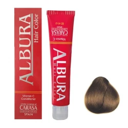 رنگ مو آلبورا مدل carasa شماره 6.77 حجم 100 میلی لیتر رنگ کاپوچینو