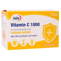 خرید ساشه ویتامین ث 1000 یوروویتال بسته 30 عددی