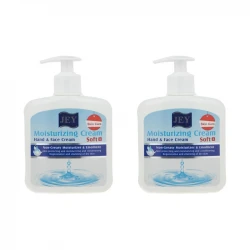 کرم آبرسان صورت و دست جی مدل Abresan-450 مناسب برای پوست خشک حجم 450 میلی‌لیتر مجموعه 2 عددی 