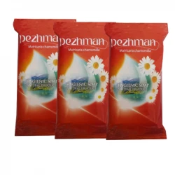 صابون شستشو پژمان مدل chamomilla وزن 75 گرم بسته 3 عددی