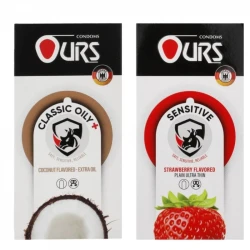 کاندوم ساده اورز مدل OILY PLUS بسته 12 عددی  به همراه کاندوم ساده اورز مدل SENSETIVE بسته 12 عددی