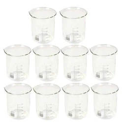 بشر آزمایشگاه مدل beaker ظرفیت 50 میلی لیتر بسته 10 عددی