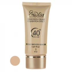 کرم ضد آفتاب رنگی مدیسان SPF40 مدل 1 مناسب پوست های چرب حجم 30 میلی لیتر