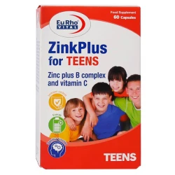خرید کپسول زینک پلاس فور تینز یوروویتال 60 عدد