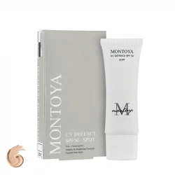 کرم ضد آفتاب رنگی مونتویا SPF 30 مدل LB DEFENCE ‌محافظ UVA ،UVB و ++++PA، ضد لک، غیر کومدون زا و دارای بافت سبک، مناسب انواع پوست‌ حجم 30 میلی‌لیتر