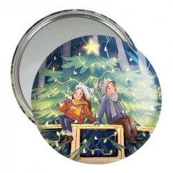 آینه جیبی خندالو مدل کریسمس Christmas  کد 22147