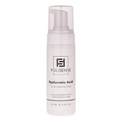 فوم شستشو صورت فولیسنس مدل Hyaluronic Acid مناسب پوست‌های معمولی و خشک حجم 150 میلی‌لیتر