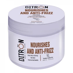 ماسک مو ترمیم کننده دیترون مدل رویال ژل عصاره جینسینگ مناسب برای موهای آسیب دیده حجم 400 میلی لیتر