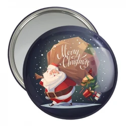 آینه جیبی خندالو مدل کریسمس Christmas  کد 22163