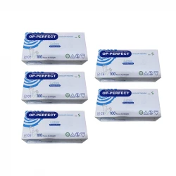 دستکش یکبار مصرف لاتکس حریر مدل OP-PERFECT سایز اسمال مجموعه 5 عددی