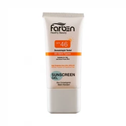 کرم ژل ضدآفتاب بدون رنگ فاربن SPF46 مدل 01 مناسب پوست چرب حجم 50 میلی لیتر
