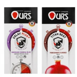 کاندوم تاخیری اورز مدل DELAY PLUS بسته 12 عددی به همراه کاندوم تاخیری اورز مدل TITAN BEAT بسته 12 عددی