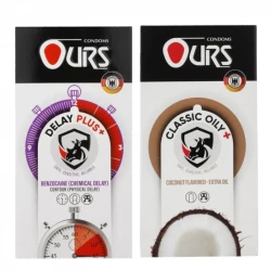 کاندوم تاخیری اورز مدل DELAY PLUS بسته 12 عددی به همراه کاندوم ساده اورز مدل OILY PLUS بسته 12 عددی