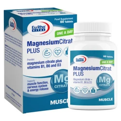 خرید قرص منیزیم سیترات پلاس یوروویتال 60 عددی