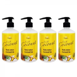 لوسیون بدن سوپکس مدل Coconut oil حجم 350 میلی لیتر مجموعه 4 عددی