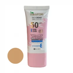 کرم ضد آفتاب رنگی نستور SPF 50 شماره 2 مدل ویتامین c ‌مناسب پوست‌های خشک حجم 50 میلی‌لیتر