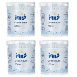 گوش پاک کن فیروز مدل Cotton بسته 4 عددی