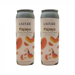 شامپو بدن لپیور مدل Papaya حجم 414 میلی لیتر مجموعه 2 عددی