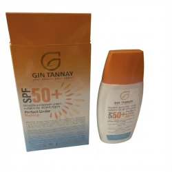 فلوئید ضد آفتاب بی رنگ دست و صورت و گردن ژین تانای SPF50 مدل fotoprotector محافظ در برابر UVA و UVB مناسب برای انواع پوست حجم 50 میلی لیتر 