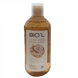 شامپو بدن بیول مدل SILKY COCO با رایحه کوکو ابریشمی مناسب برای پوست چرب و معمولی حجم 400 میلی لیتر