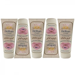 کرم مرطوب کننده دلبان کد T090 حجم 90 میلی لیتر مجموعه 5 عددی