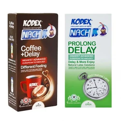 کاندوم ناچ کدکس مدل PROLONG DELAY بسته 12 عددی به همراه کاندوم ناچ کدکس مدل Coffee Delay بسته 12 عددی