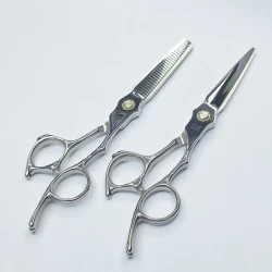 قیچی آرایشگاهی صیام مدل A-B60-38 به همراه قیچی پیتاژ