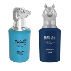 عطر جیبی مردانه اسکلاره مدل بلوشانل با رایحه خنک حجم 30 میلی‌لیتر به همراه عطر جیبی مردانه اسکلاره مدل دانهیل بلو با رایحه خنک حجم 30 میلی‌لیتر