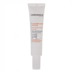 کرم ضد آفتاب بدون رنگ ورونیک SPF50 مدل Anti Age محافظ UVA ،UVB، مناسب پوست چرب حجم 40 میلی‌لیتر