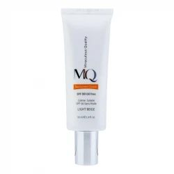 کرم ضدآفتاب رنگی ام کیو SPF50 مدل LIGHT BEIGE، مناسب پوست‌های چرب، حجم 55 میلی‌لیتر