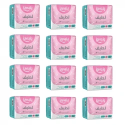 نوار بهداشتی پنبه ریز مدل normal مجموعه 12 عددی