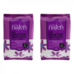 دستمال مرطوب ناژه مدل Salicylic دو بسته 27 عددی