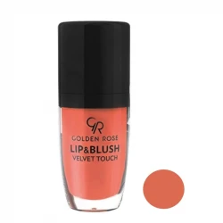 رژ لب و رژگونه مایع گلدن رز مدل Velvet Touch شماره 01