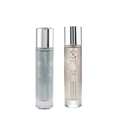 ست عطر جیبی مردانه صندل مدل lalique encre noire  با رایحه تلخ حجم 33 میلی لیتر و عطر جیبی مردانه صندل مدل Layton  با رایحه شیرین حجم 33 میلی لیتر 