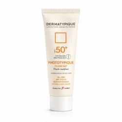 کرم ضدآفتاب بی‌رنگ دست، صورت درماتیپیک SPF50 مدل فلوءیدمت مناسب برای پوست چرب حجم 50 میلی‌لیتر